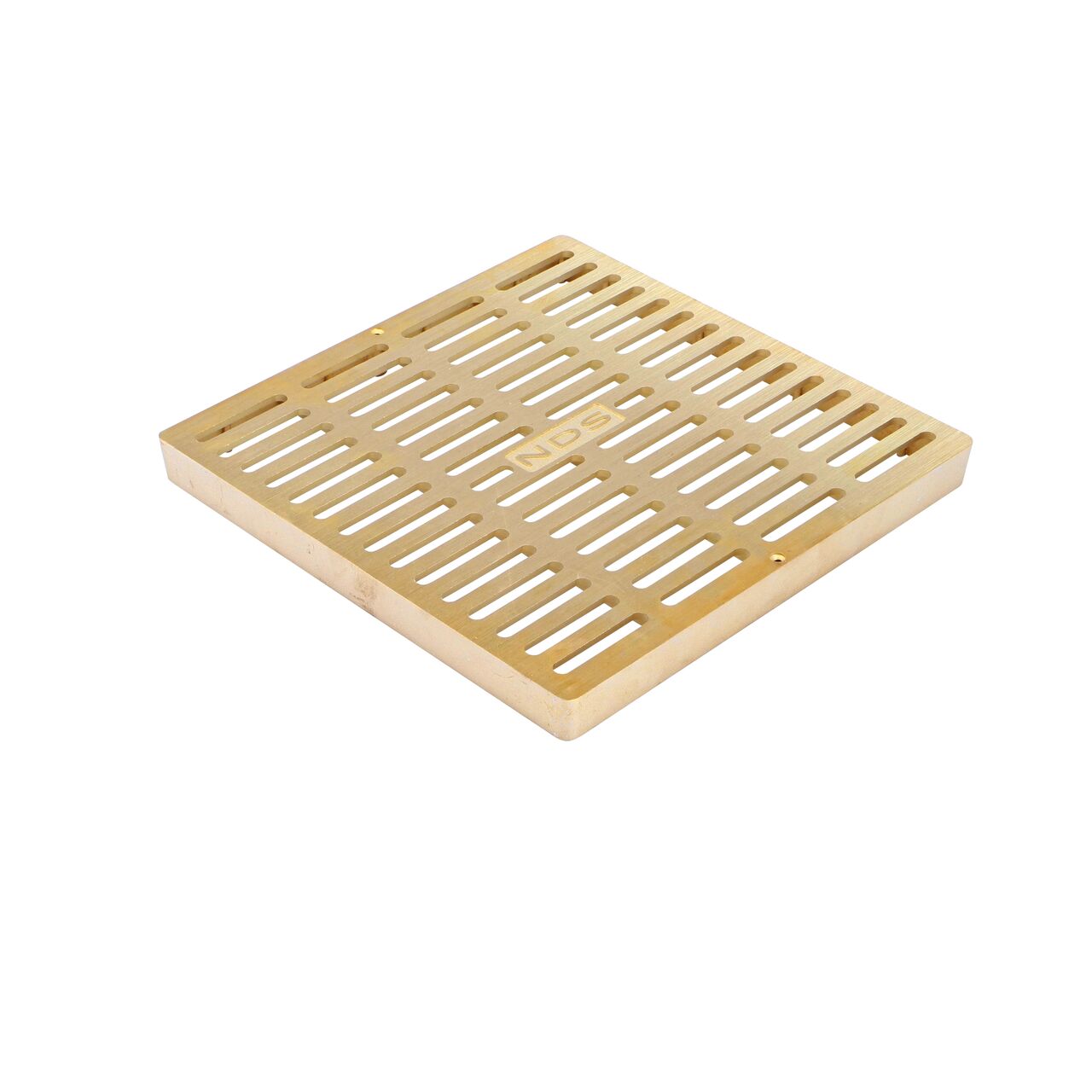 Hero Shot of Brass Metal Grate 12 in. Square Catch Basin Drain Grate (NDS 1230B)