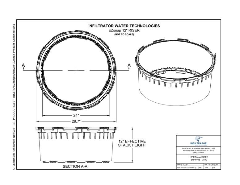 12" EZsnap Riser Standard Detail