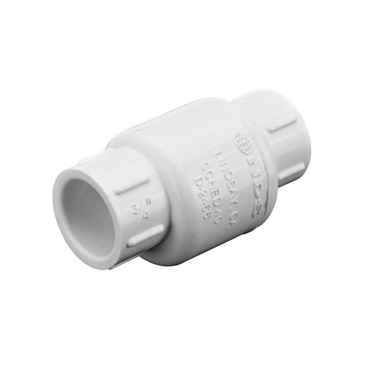 NDS White 3/4 in. slip end by slip end PVC Swing Check Valve (NDS 1520-07)
