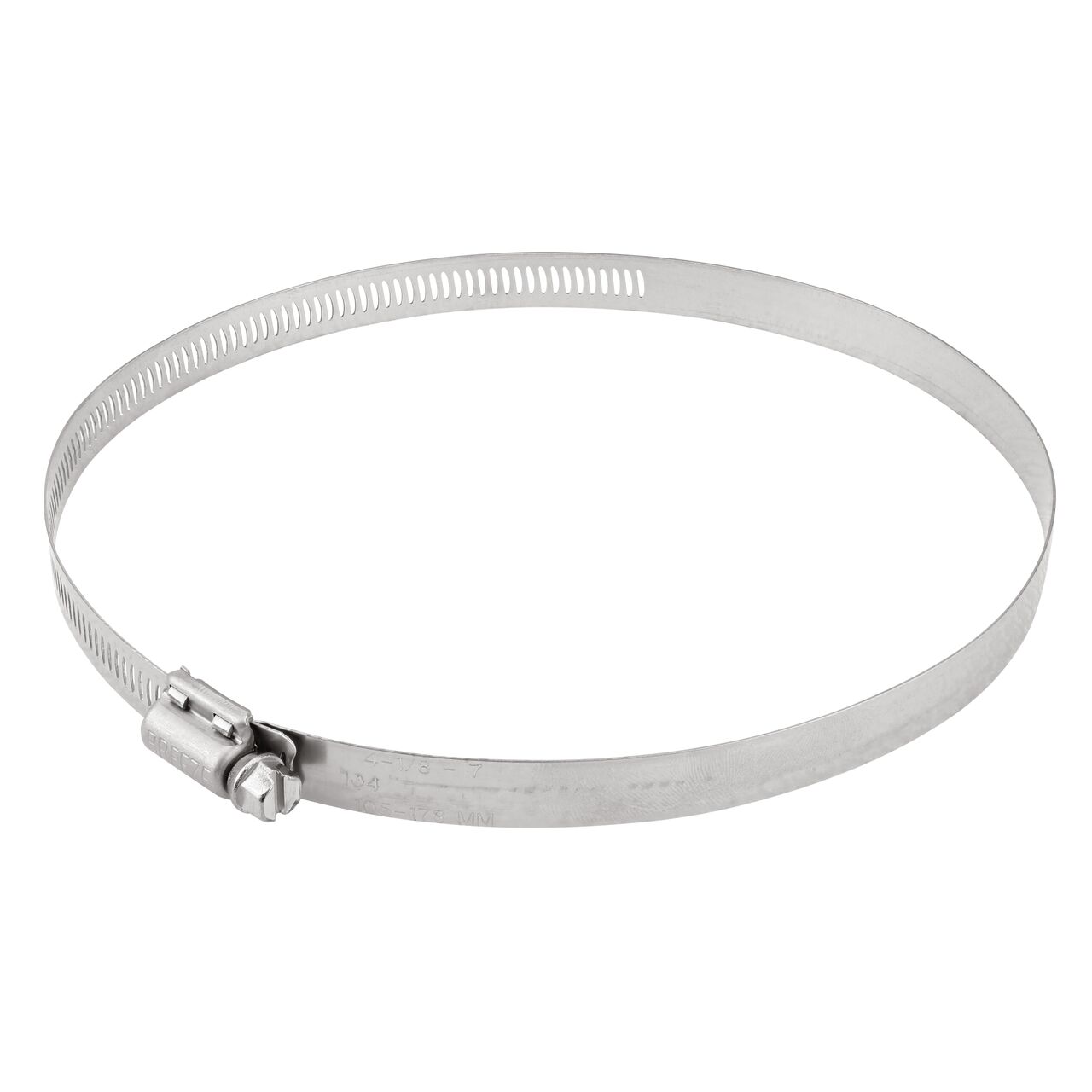 The NDS SAE 104 Worm Drive Hose Clamp with Aero Seal 1/2 in. band width (NDS 64104H) has a heavy duty 4-piece Quadra-Lock design to provide strength and stability; includes underside plate for added strength
