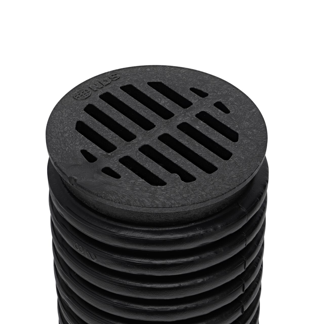 NDS 3 in. Round Grate installed on 3 in. Single-Wall Corrugated Pipe (NDS 14*, NDS 14)