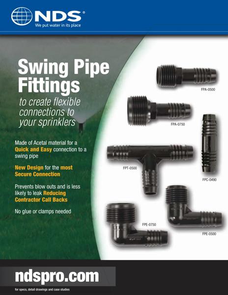 NDS Swing Pipe Fittings for Irrigation