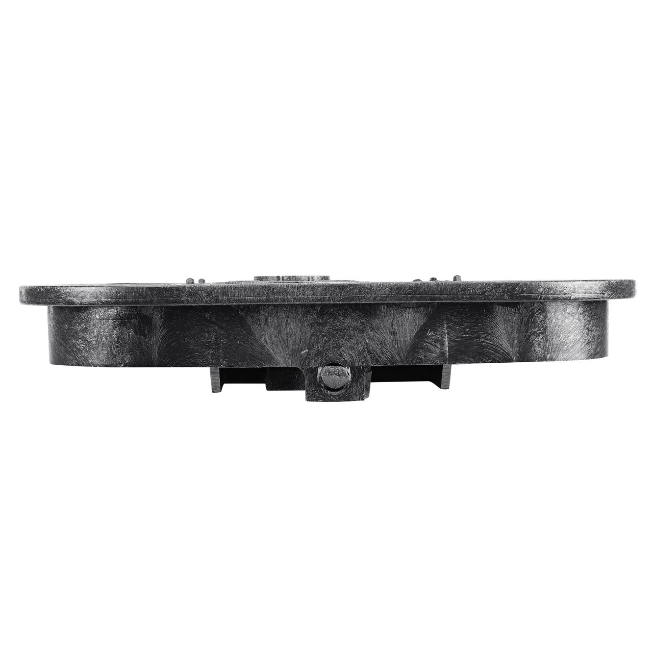 The NDS 14 in. X 19 in. Rectangular AMR Meter Box Cover (NDS D12AMR-OLLOCTRL) is an Overlapping lid shown here from the side, that prevents dirt and debris from entering the meter box