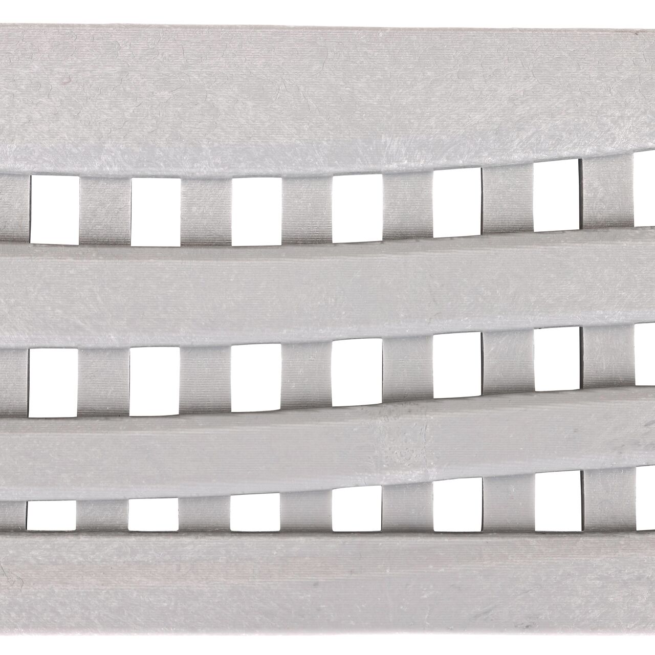 Top down view of the Decorative Wave Gray Plastic Mini Channel™ Drain Grate (NDS 555GY)