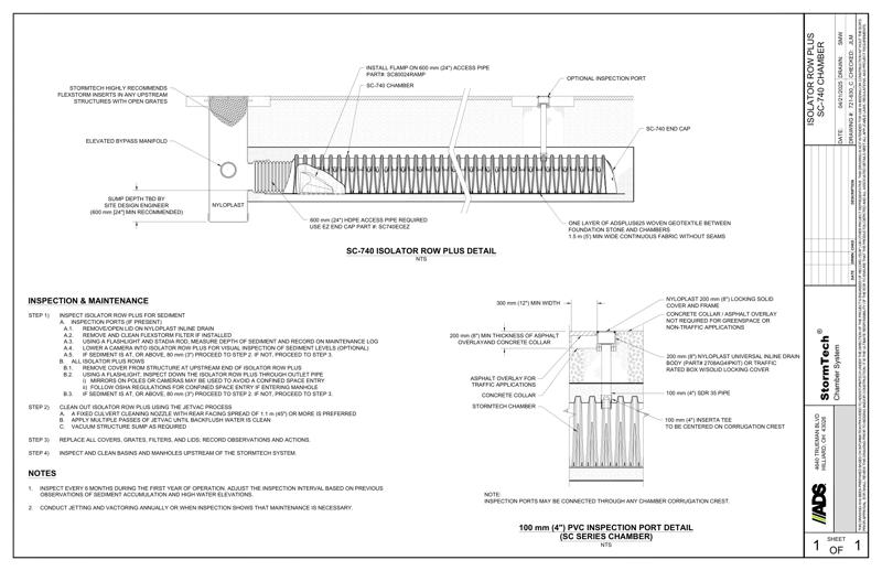 SC-740 Stormtech Isolator Row