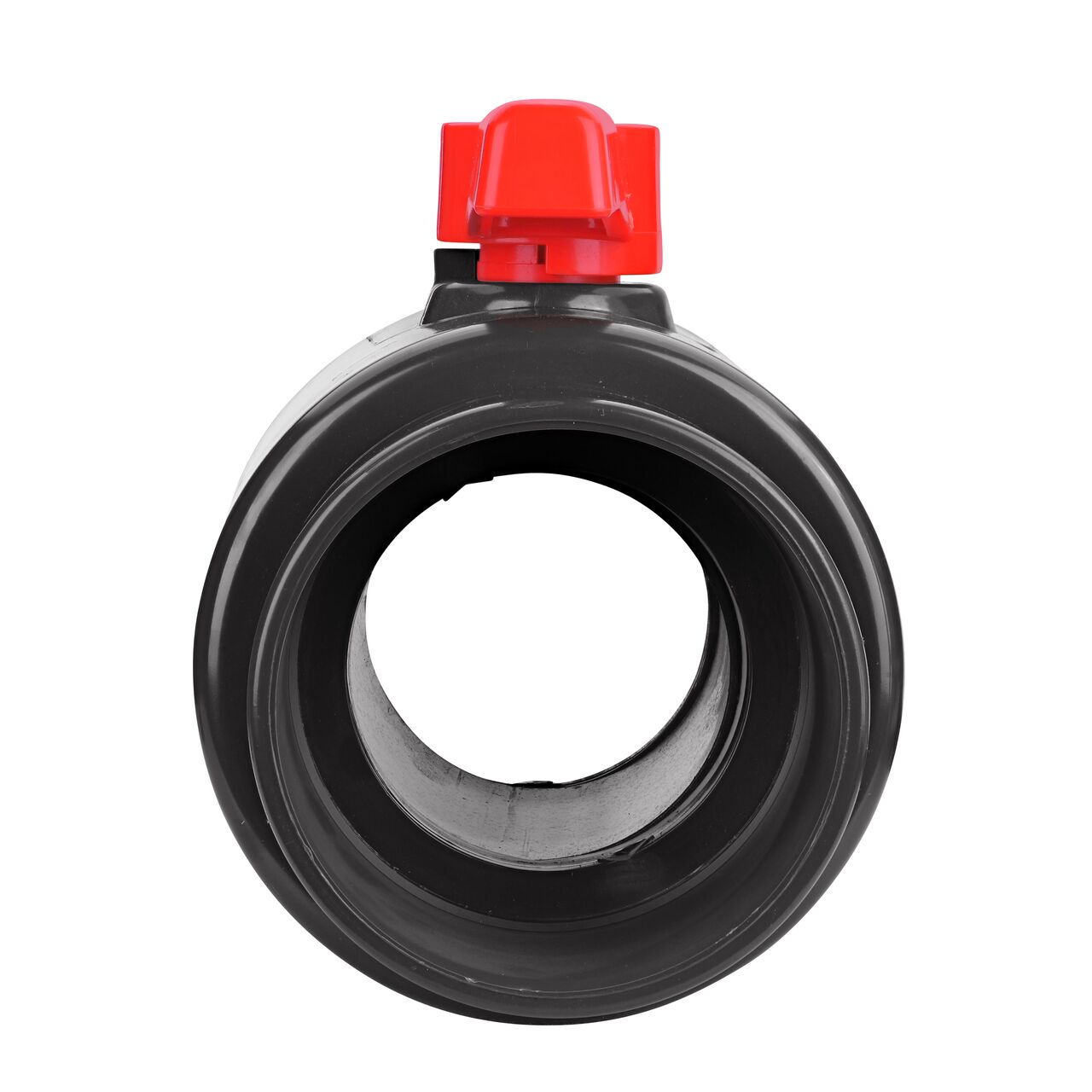 The NDS 6 in. PVC IPS Ball Valve is made of durable material and works with most PVC pipe to transport water and prevent backflow of contaminated water in pressurized systems (NDS E1610-60)