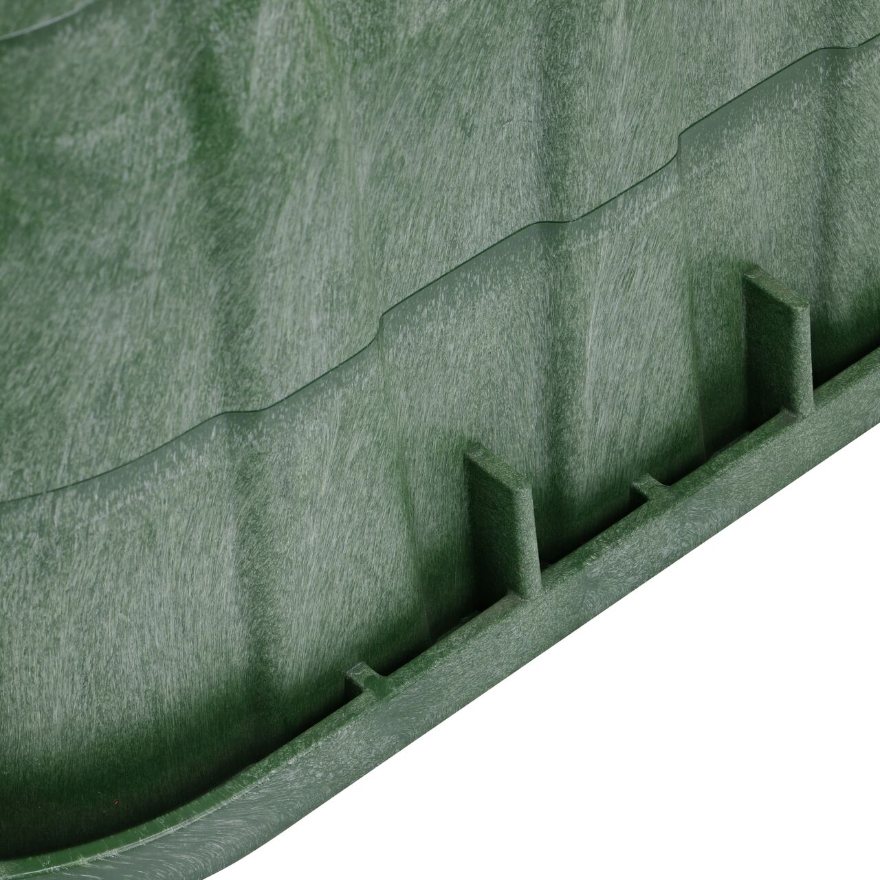 Closeup view of the outside reinforced edges on the NDS 13 in. X 20 in. Rectangular Pro-Spec® Series Box (NDS 318B)
