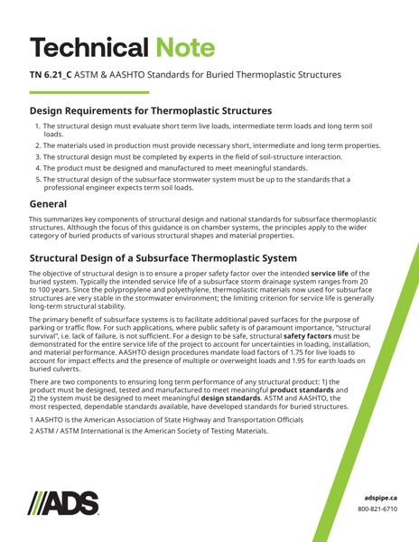 TN 6.21_C ASTM & AASHTO Standards for Buried Thermoplastic Structures