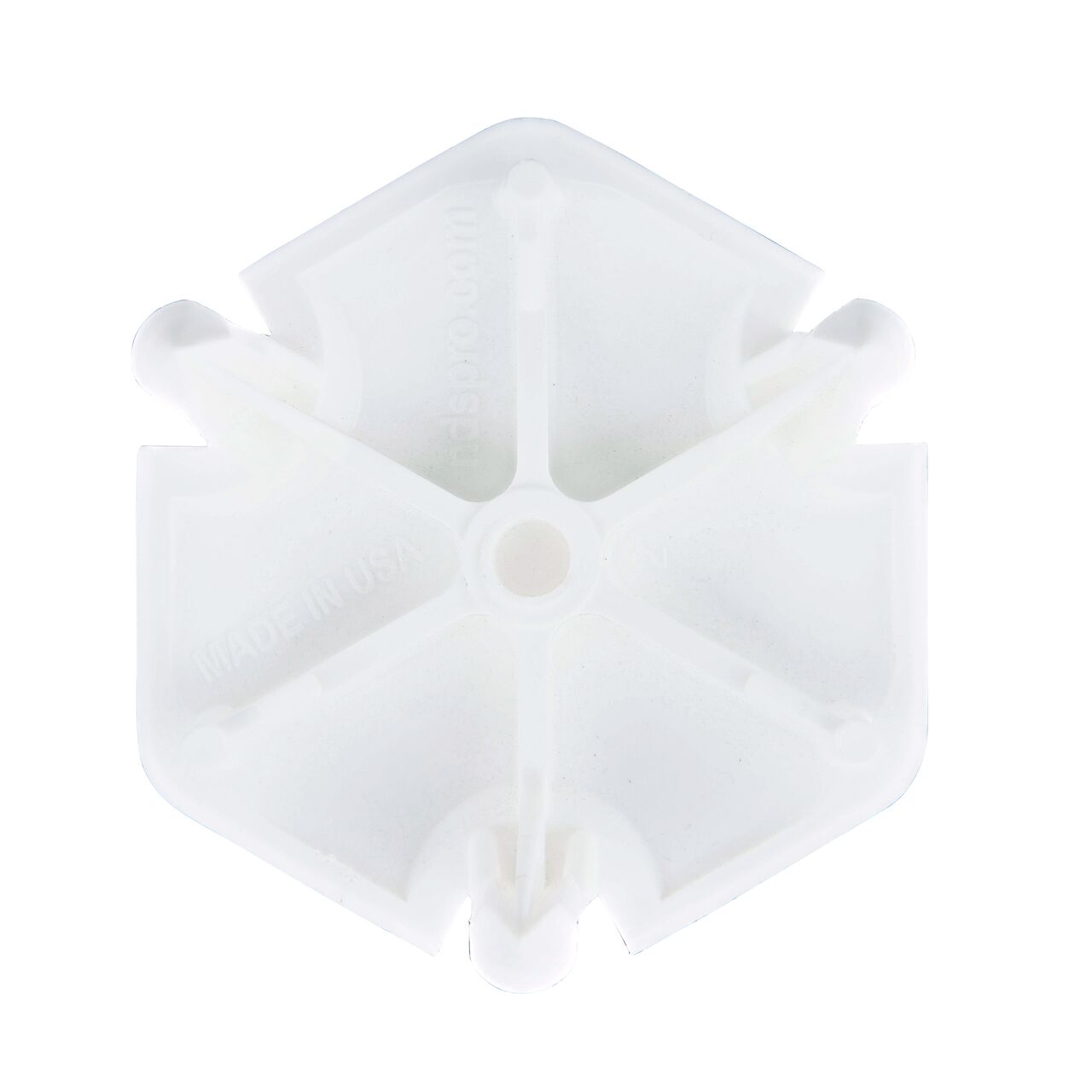 The bottom of the White NDS EZ Marker™ Parking Delineator snaps into empty cells to outline pattern needed