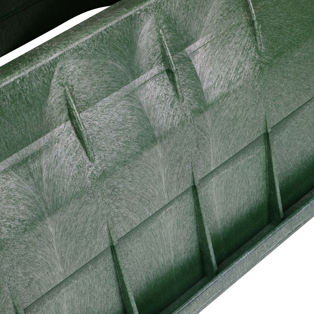 Closeup view of the outside reinforced edges on the NDS 17 in. X 30 in. Rectangular Pro-Spec® Series Box (NDS 324B)