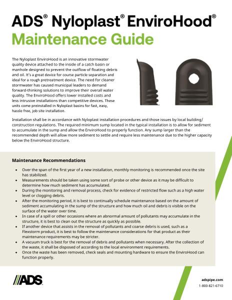 EnviroHood Nyloplast Maintenance Guide