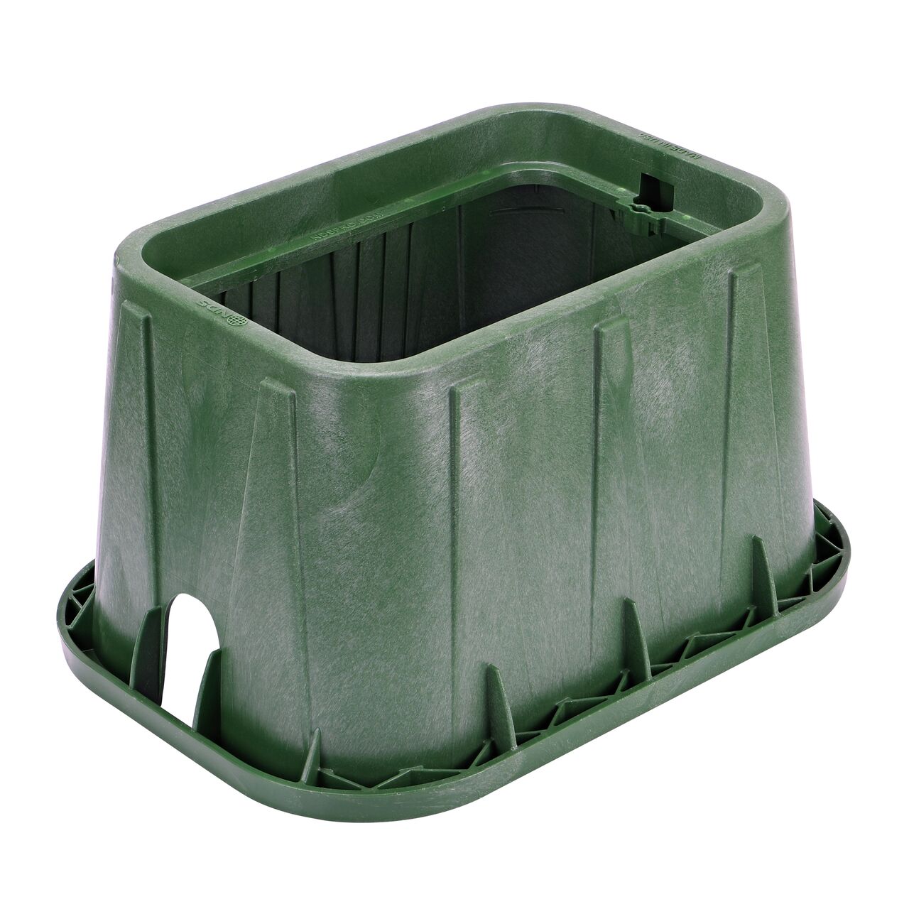 Alternate view of the longer length side on the NDS green plastic 14 in. X 19 in. Rectangular Pro-Spec® Series Valve Box (NDS 314B)