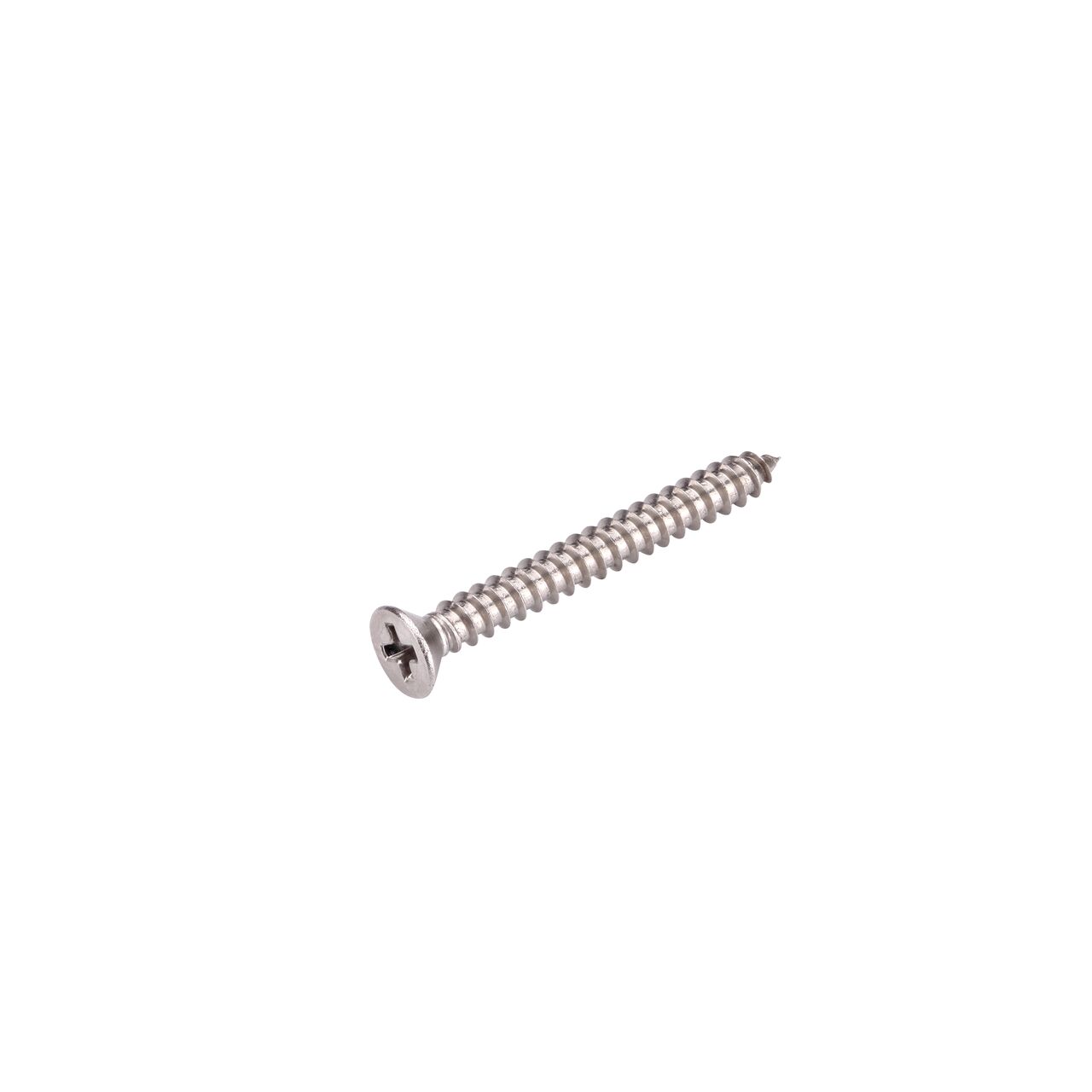 The #4 X 1 in. Phillips Flat Head Screw is stainless steel; secures drain grates and prevents grate displacement (NDS 846)