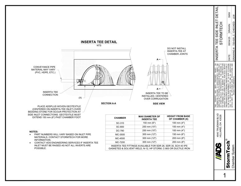 Stormtech Inserta Tee Side Inlet