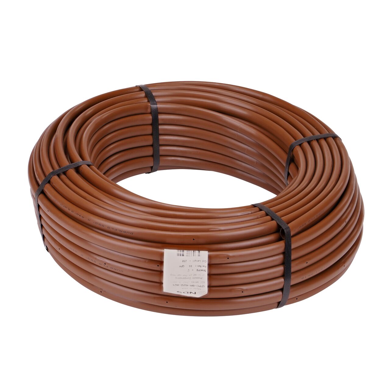 Alternate View of NDS Black Tubing with 1.0 GPH Pressure Compensating Emitters iwth 12 in. Spacing (NDS SFPC-BR-6212-025, NDS SFPC-BR-6412-025, NDS SFPC-BR-6418-025)