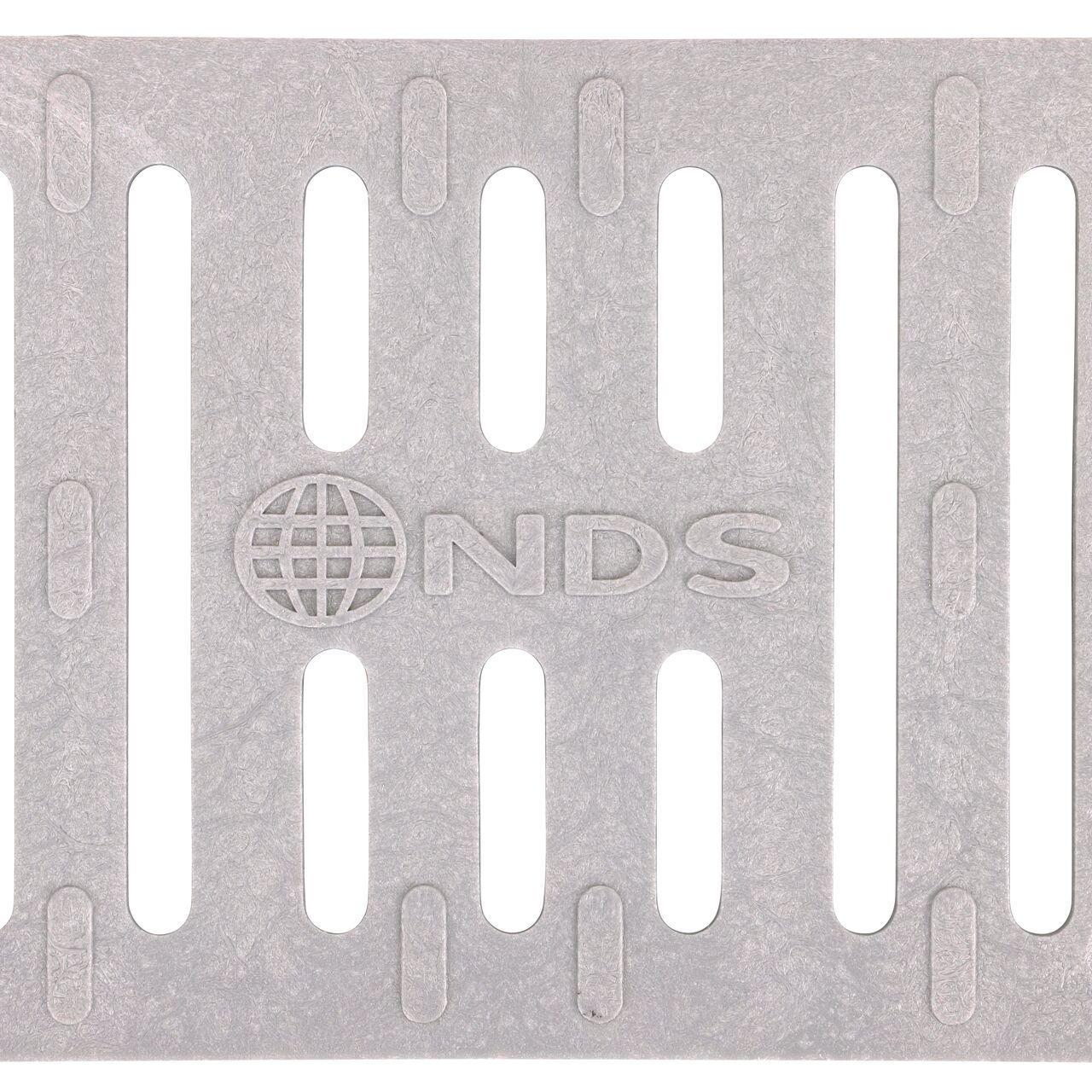 Top Down View of the NDS Spee-D® Channel Drain Grate in Gray Plastic (NDS 241)