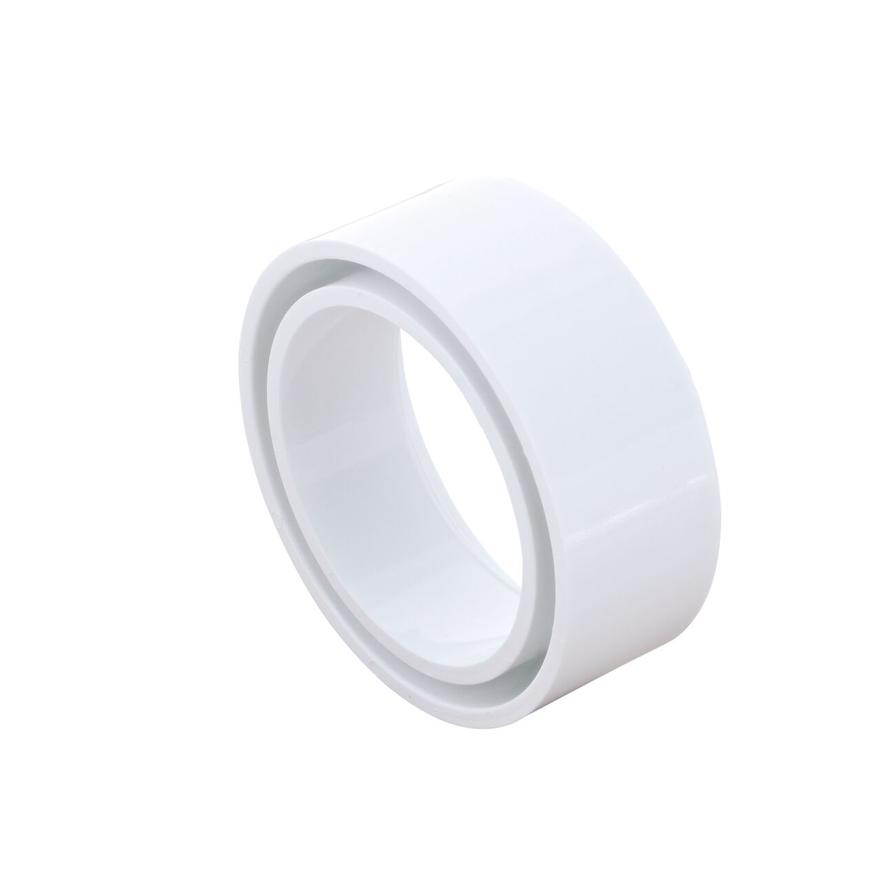 The PVC increaser/reducer adapter bushing, connects 2 in. DWV/Sch 40 hub to 3 in. Sewer and Drain Spt (NDS 532)