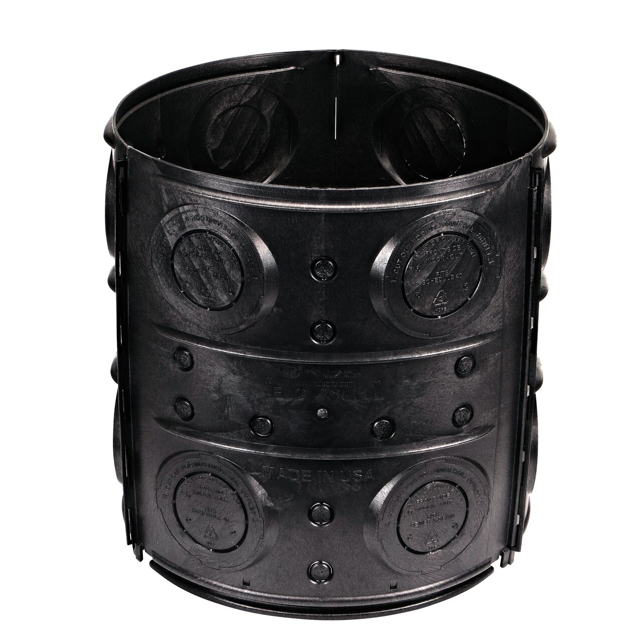 Build a dry well tank with the Side Panels for Flo-Well® Stormwater Dry Well System, Set of 3, shown assembled (NDS FWSPS3WH)