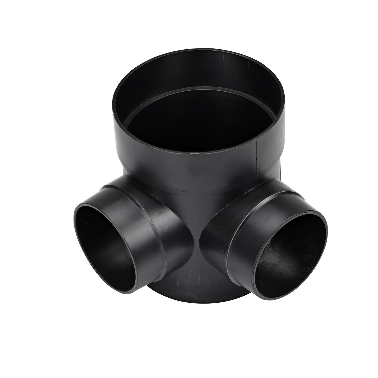 NDS 6 in. Round Spee-D Catch Basin Drain with two outlets positioned at 90° (NDS 250*, NDS 250)