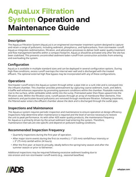 AquaLux Maintenance Guide