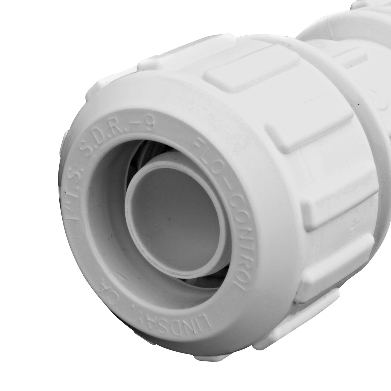 Closeup of the 3/4 in. TS SDR-11 end of the NDS 1 in. SDR-9 X 3/4 in. SDR-11 Flo-Lock™ Gripper Reducer Coupling (NDS 710-17)