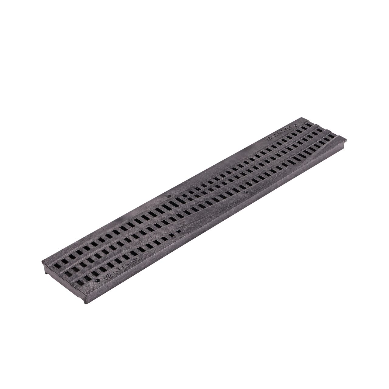 NDS Spee-D® Channel Drain Grate, Decorative Wave Design in Black Plastic fits Spee-D Channel Drain (NDS 253)