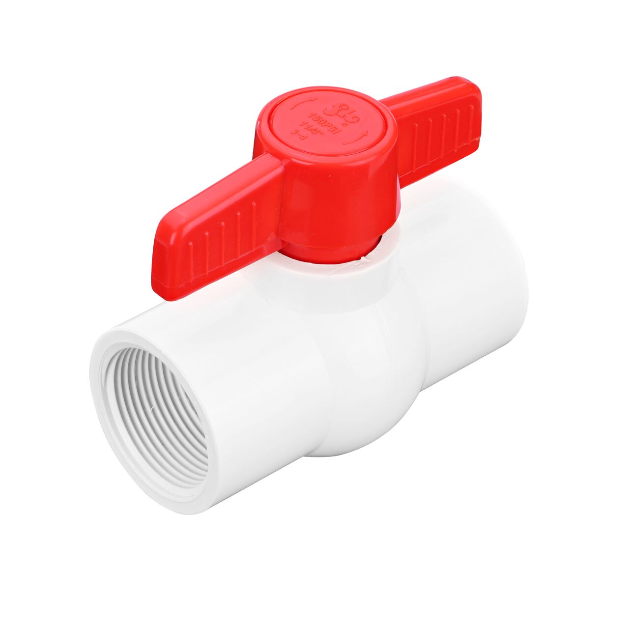 Provide a shut-off point in your pipeline with the NDS 1-1/4 in. PVC IPS Ball Valve with FPT connections (NDS E1320-12)
