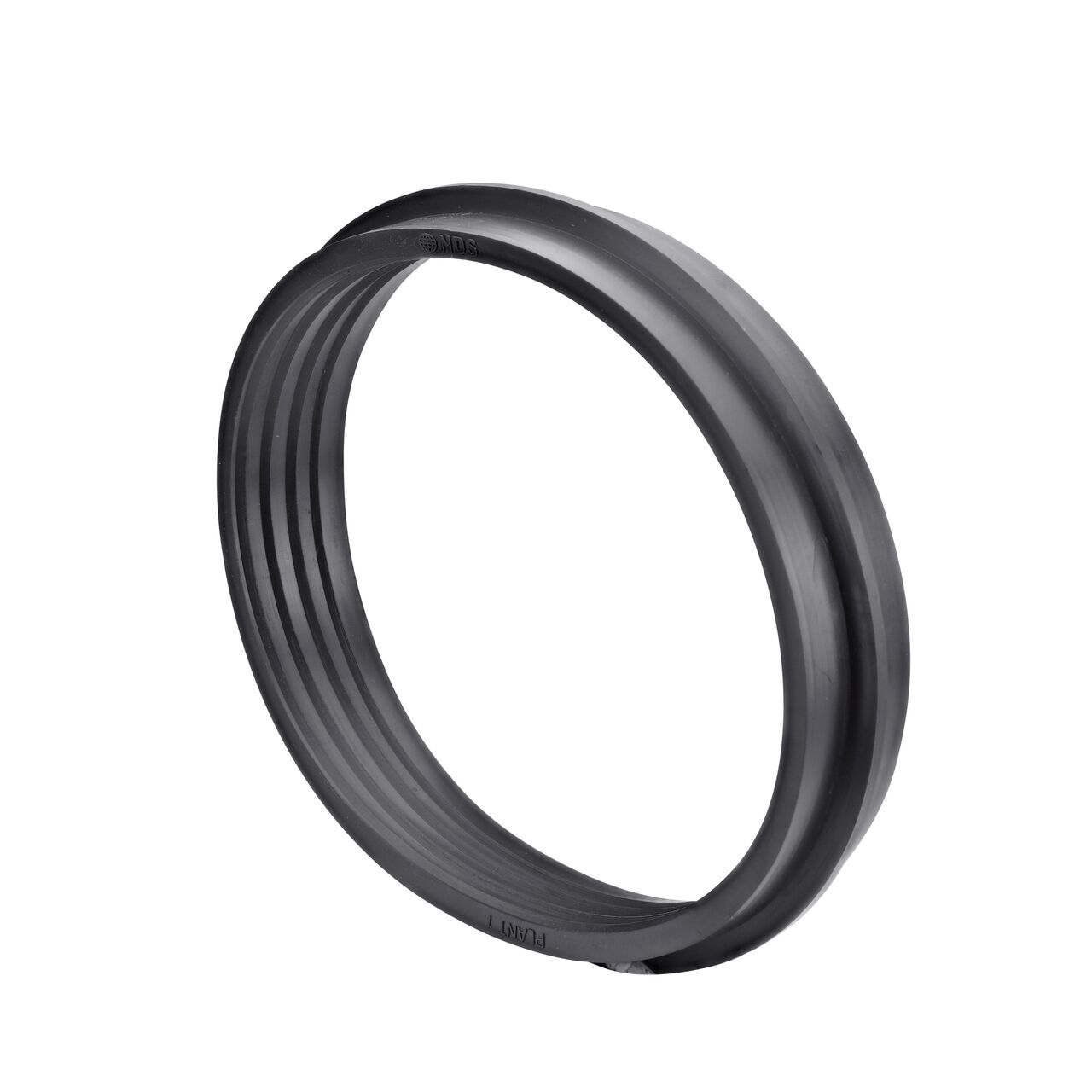 The NDS 8 in. manhole cover adapter helps stop leaks around pipe entering concrete manhole walls (NDS 8MA)