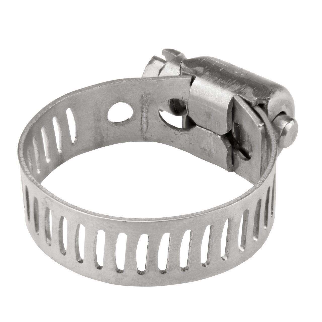 The NDS 1/2 in. - 29/32 in. Worm Drive Hose Clamp SAE 6 with 5/16 band width (NDS 3606) has arcial perforated slots in band for added strength and smoother engagement