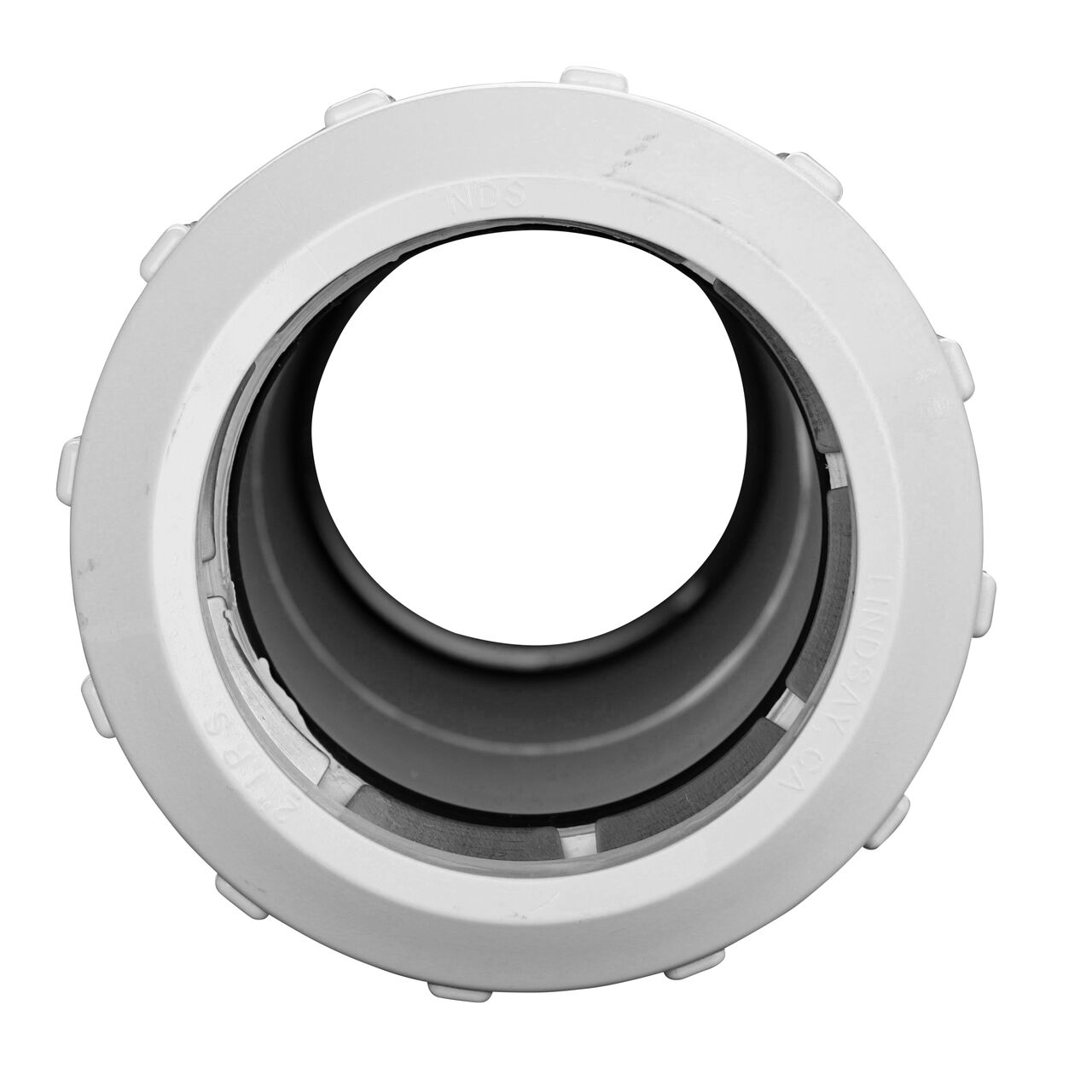 Steel Gripper and EPDM O-Ring provides a leak proof connection on the NDS 2 in. Flo Lock PVC Gripper Coupling (NDS 112-20)