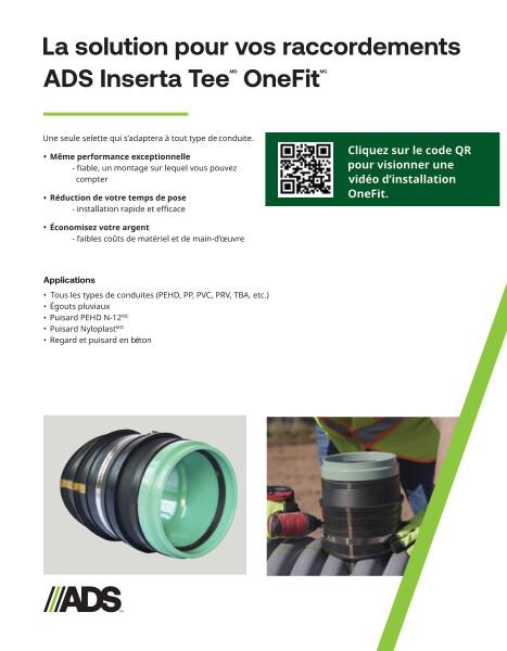 La solution pour vos raccordements ADS Inserta Tee OneFit