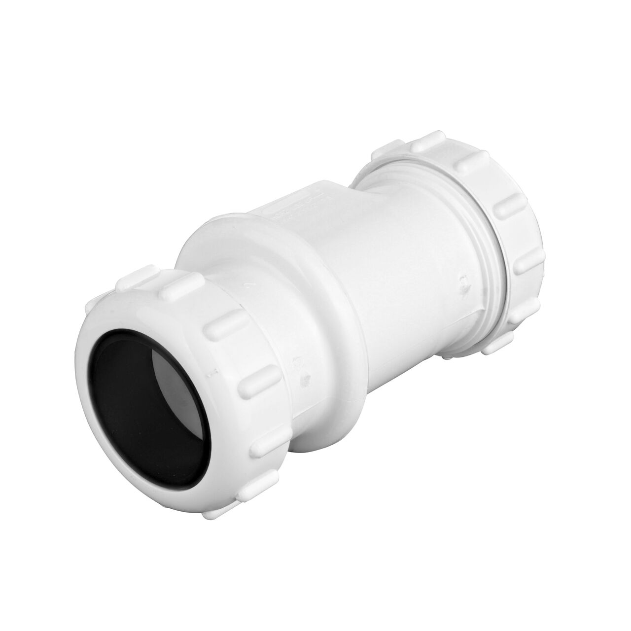 Main photo with the 1-1/4 in. end of the NDS PVC Sump Pump Swing Check Valve (NDS 1400-15)