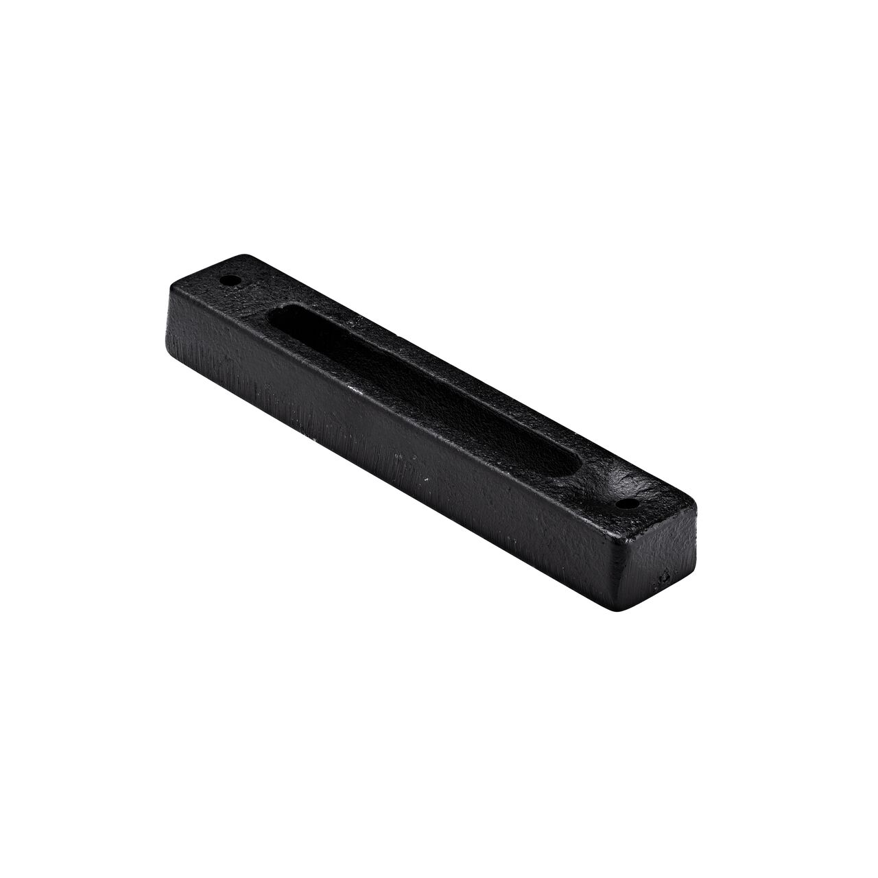 Angled view of the bottom of the Ductile Iron Slotted Design Dura Slope™ Channel Drain EZ-Track™ Radius Coupling Grate (NDS DS-232MG)