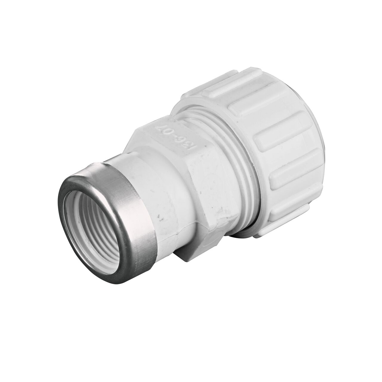 Threaded IPS FPT connection end on the NDS 3/4 in. IPS Flo-Lock™ PVC Gripper Adapter (NDS 136-07)