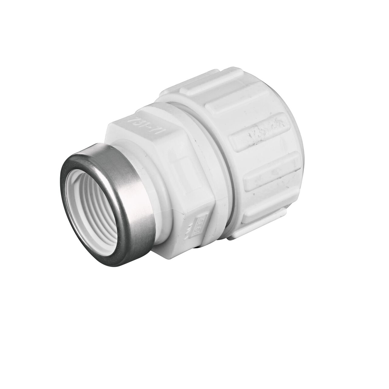 Threaded FPT connection end on the NDS 3/4 in. SDR-9 CTS X 1 in. FPT Flo-Lock™ Gripper Adapter (NDS 731-71)