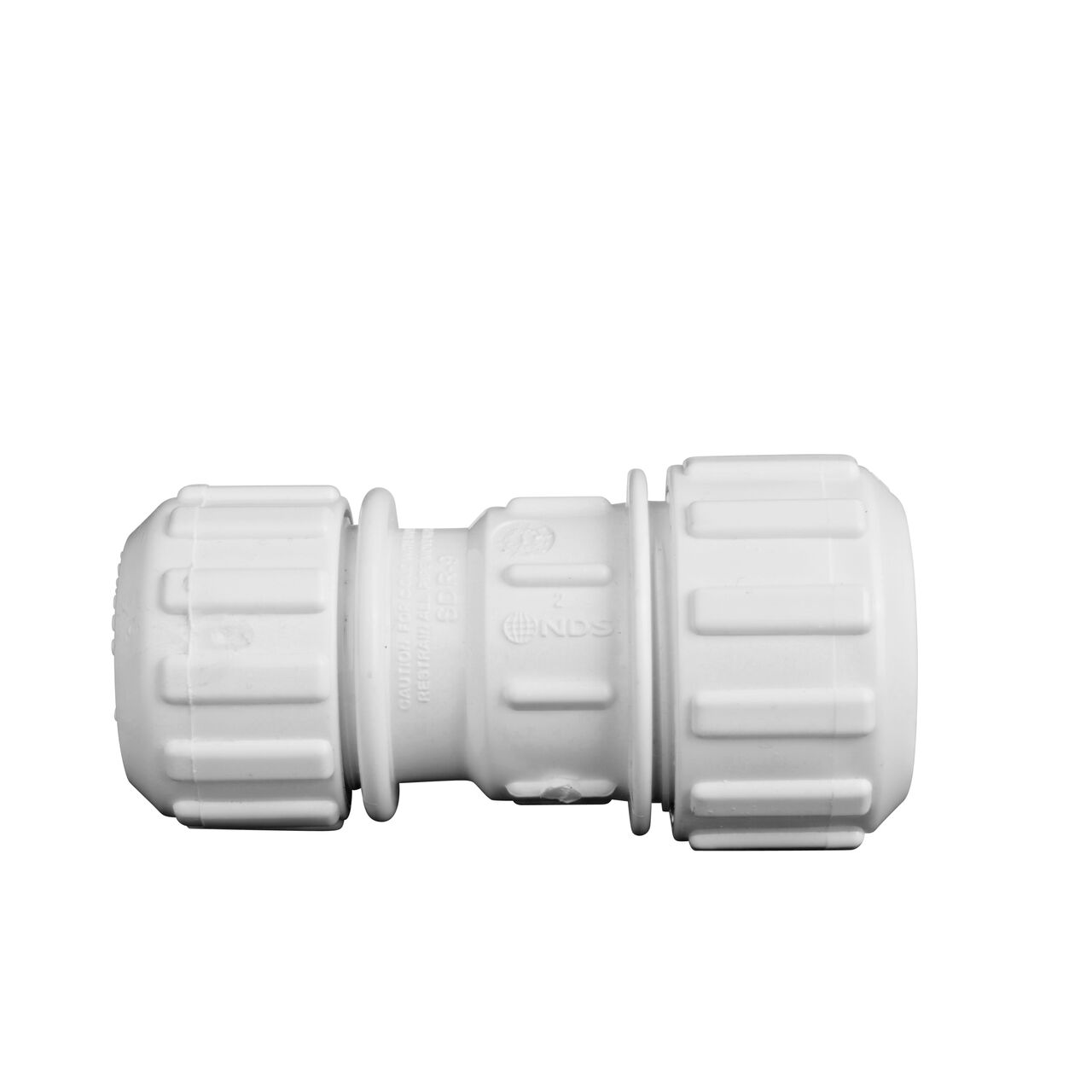 Side view of the the NDS 1 in. X 3/4 in. Flo Lock Reducer Gripper Coupling (NDS 710-17-9)