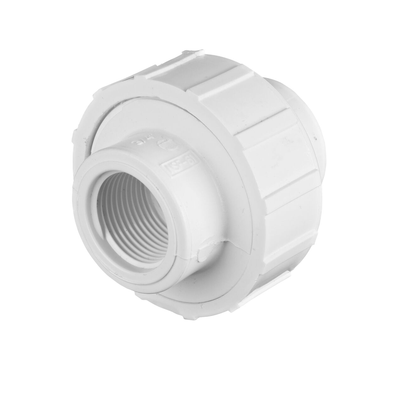 Use the NDS 3/4 in. PVC Union with dual threaded connection ends for Schedule 40 pipes to make a leak-resistant connection between pipes without any glue necessary (NDS WU-0750-T)