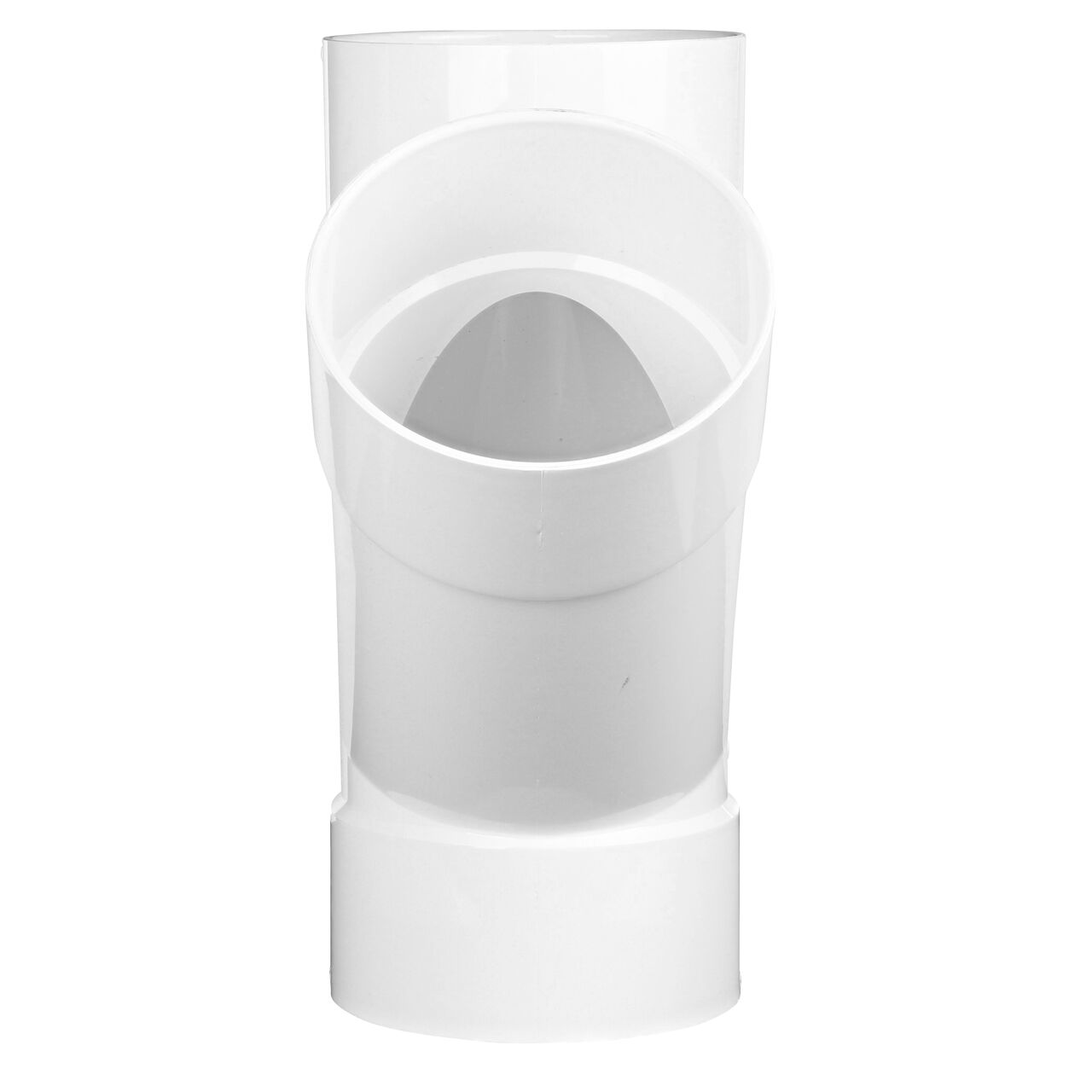 Front view of the NDS 6 in. PVC Sewer and Drain 45° Wye (NDS 6P08)