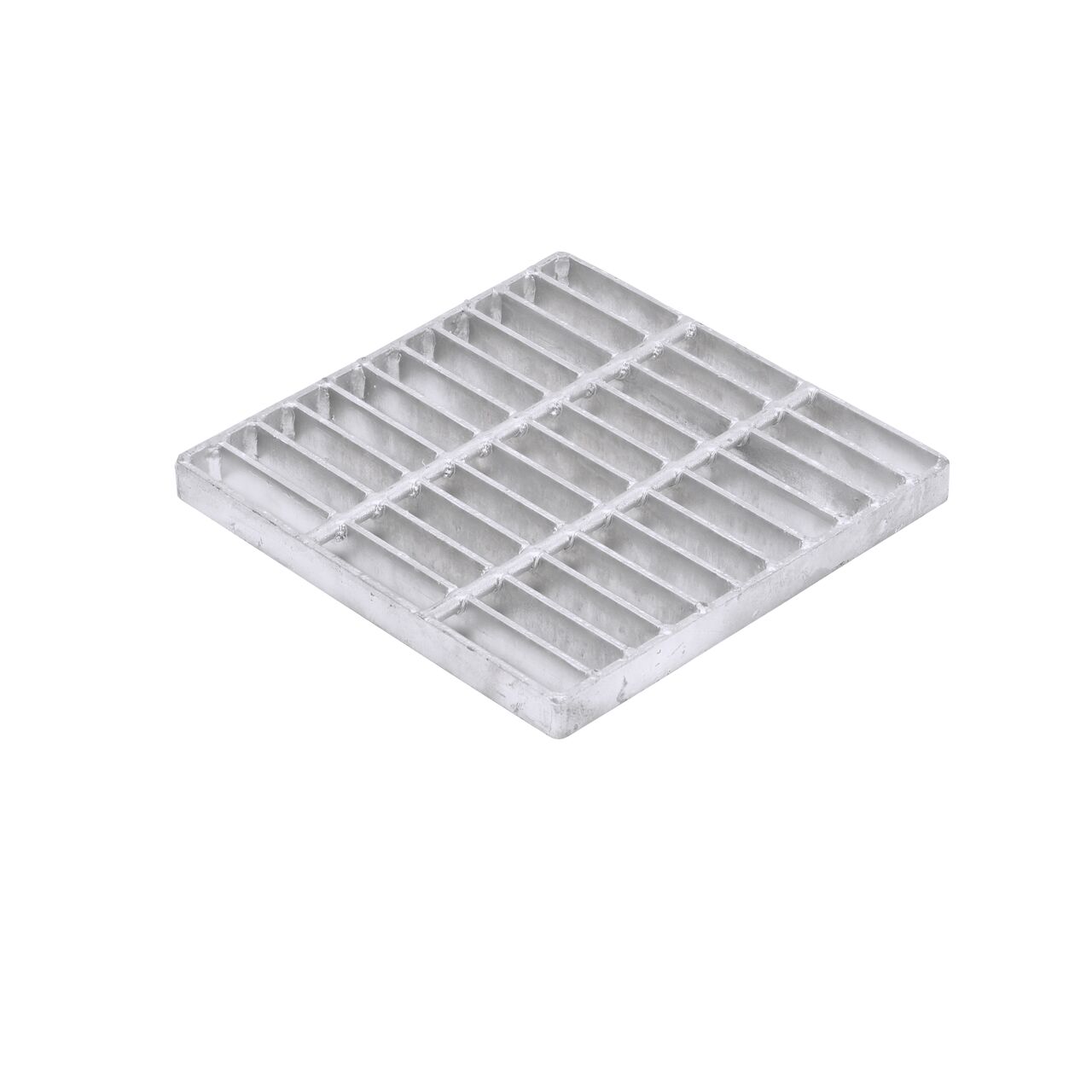 Hero Shot of Galvanized Steel 12 in. Square Catch Basin Drain Grate (NDS 1215)