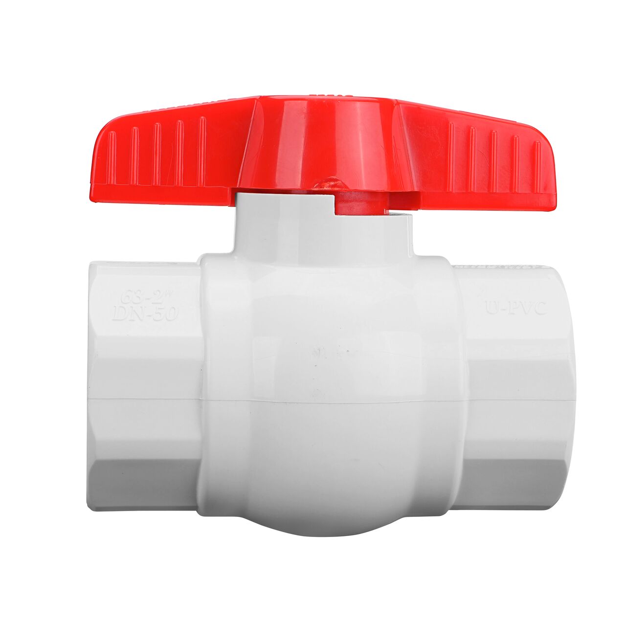 NDS PVC IPS Ball Valve is leak-resistant valve connects two 2 in. FPT Sch. 40 pipe ends in an irrigation or other pressurized system and helps prevent costly property damage, pipe corrosion, and system issues (NDS E1420-20)