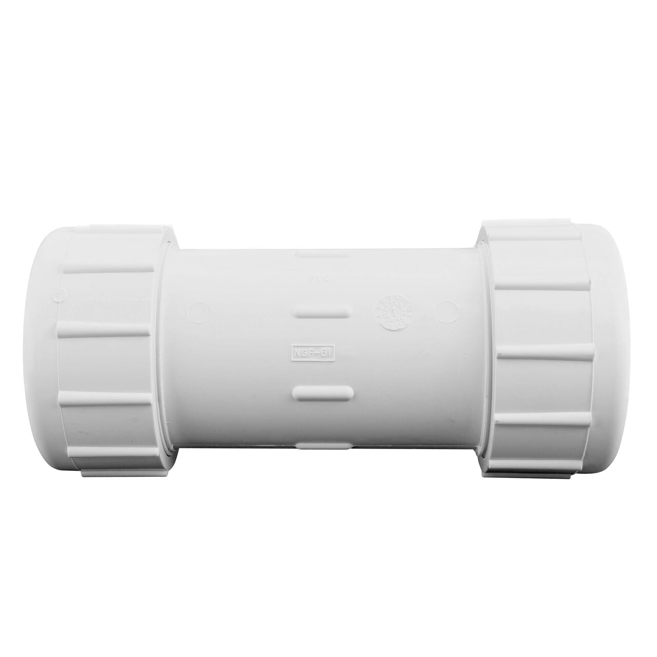 The NDS Compression Coupling is an easy-fit coupling that has two compression ends that slide onto 2-1/2 in. IPS pipe ends that provide a corrosion-free connection (NDS CPC-2500)