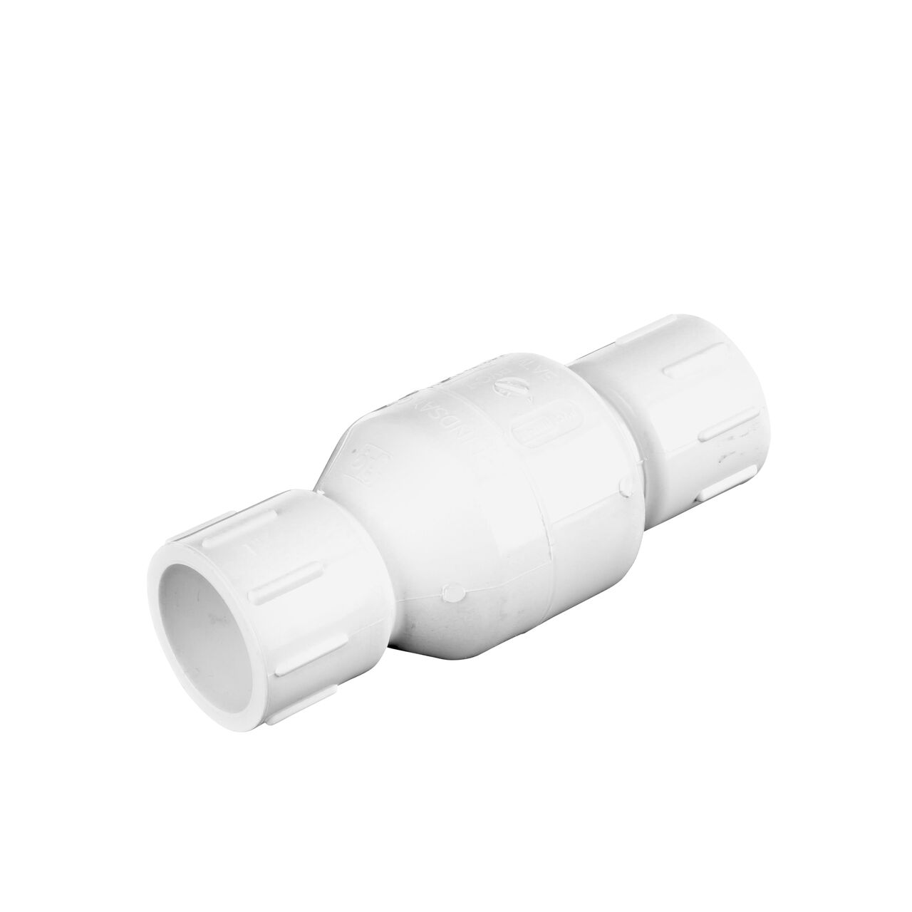 NDS White 1 in. slip end by slip end PVC Spring Check Valve  (NDS 1011-10, NDS 1012-10)