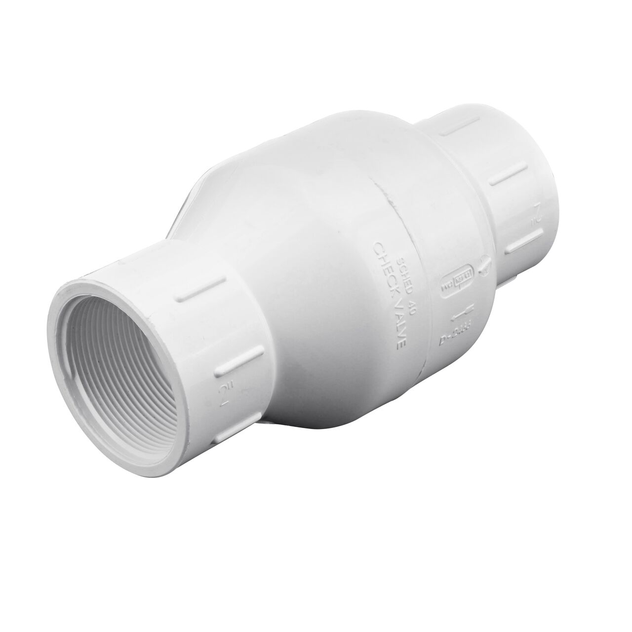 NDS 2 in. White PVC Spring Check Valve (NDS 1001-20, NDS 1002-20)