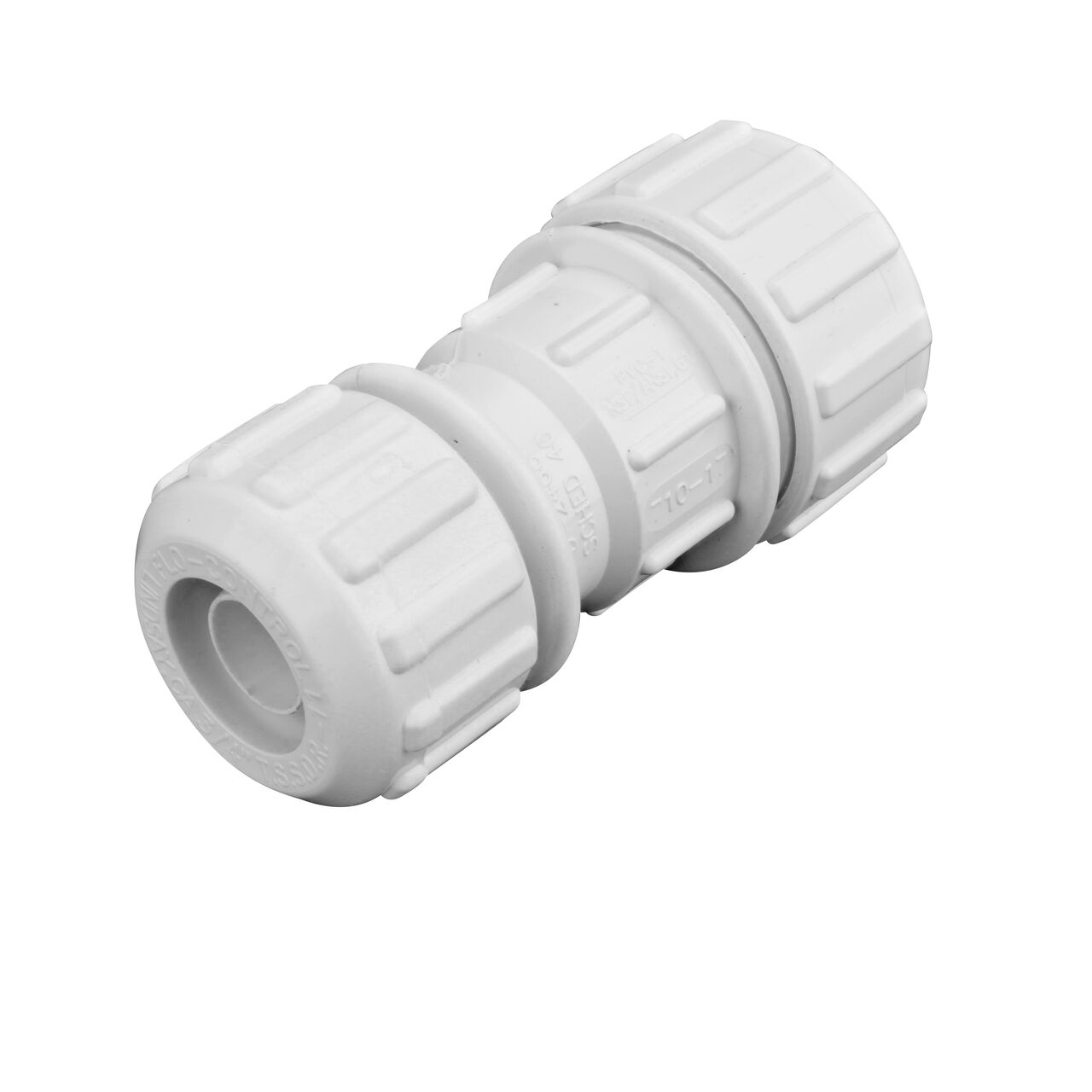 NDS 1 in. SDR-9 X 3/4 in. SDR-11 PVC Flo-Lock™ Gripper Reducer Coupling has two compression ends that connect to pipe (NDS 710-17)