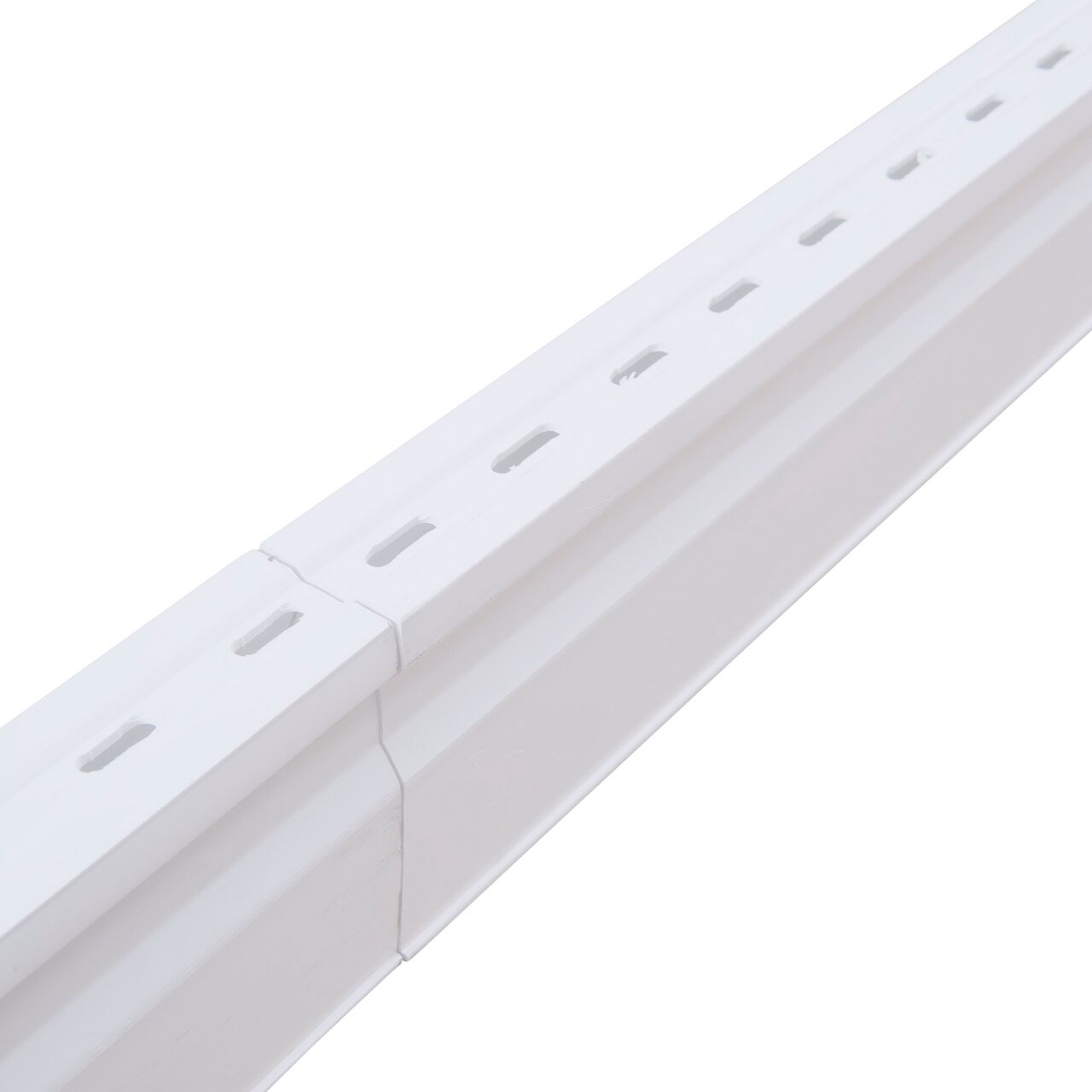 Step 4 for how to assemble two Micro Channel™ Drain & Integrated Grate, White Plastic, with Coupling (NDS 8001-5*, NDS 8001, NDS 8481*, NDS 8481) secure into fully locked position