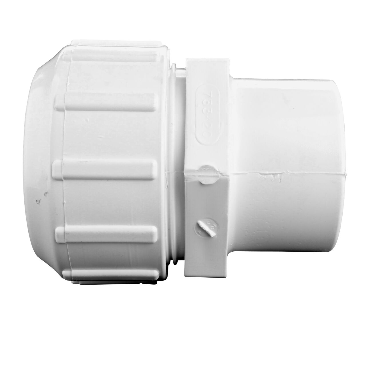 Side View of the NDS 2 in. IPS Spigot X SDR-9 CTS Flo-Lock™ Gripper Adapter (NDS 733-20) which transports water through pipes