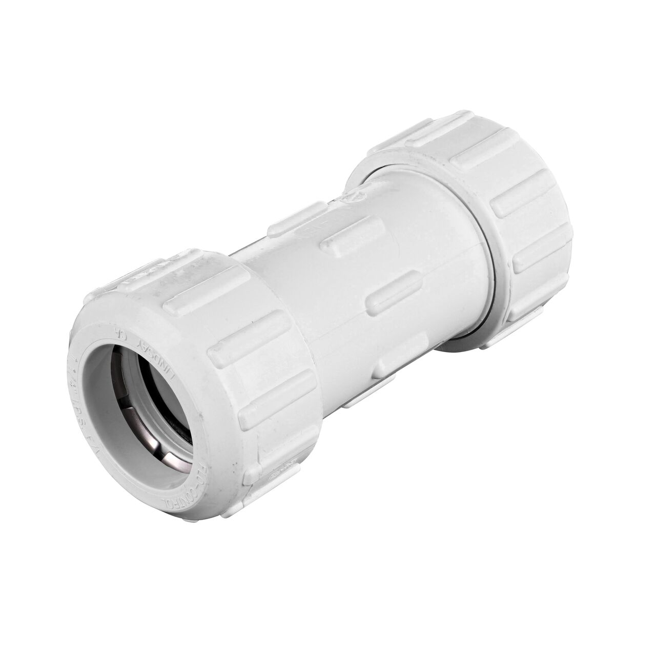 Alternate direction of the NDS 1 1/4 in. Flo Lock PVC Gripper Coupling (NDS 112-12) transports water through pipes