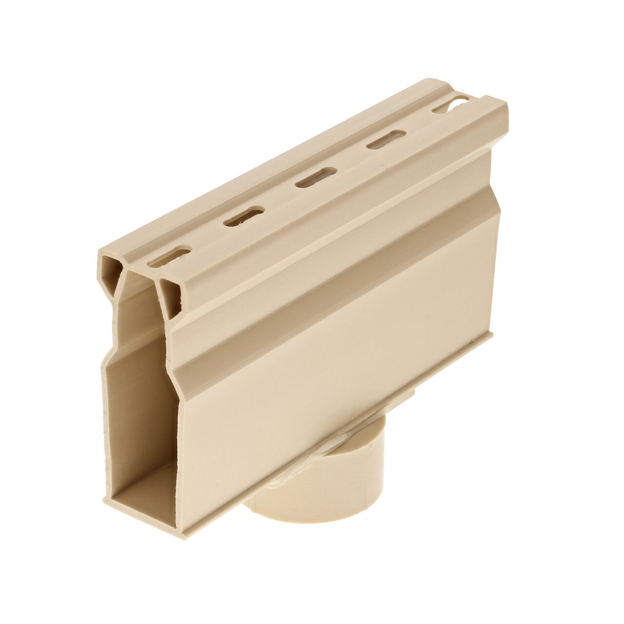 Hero shot of the Micro Channel™ Drain with Bottom Outlet, Sand Plastic (NDS 8502)