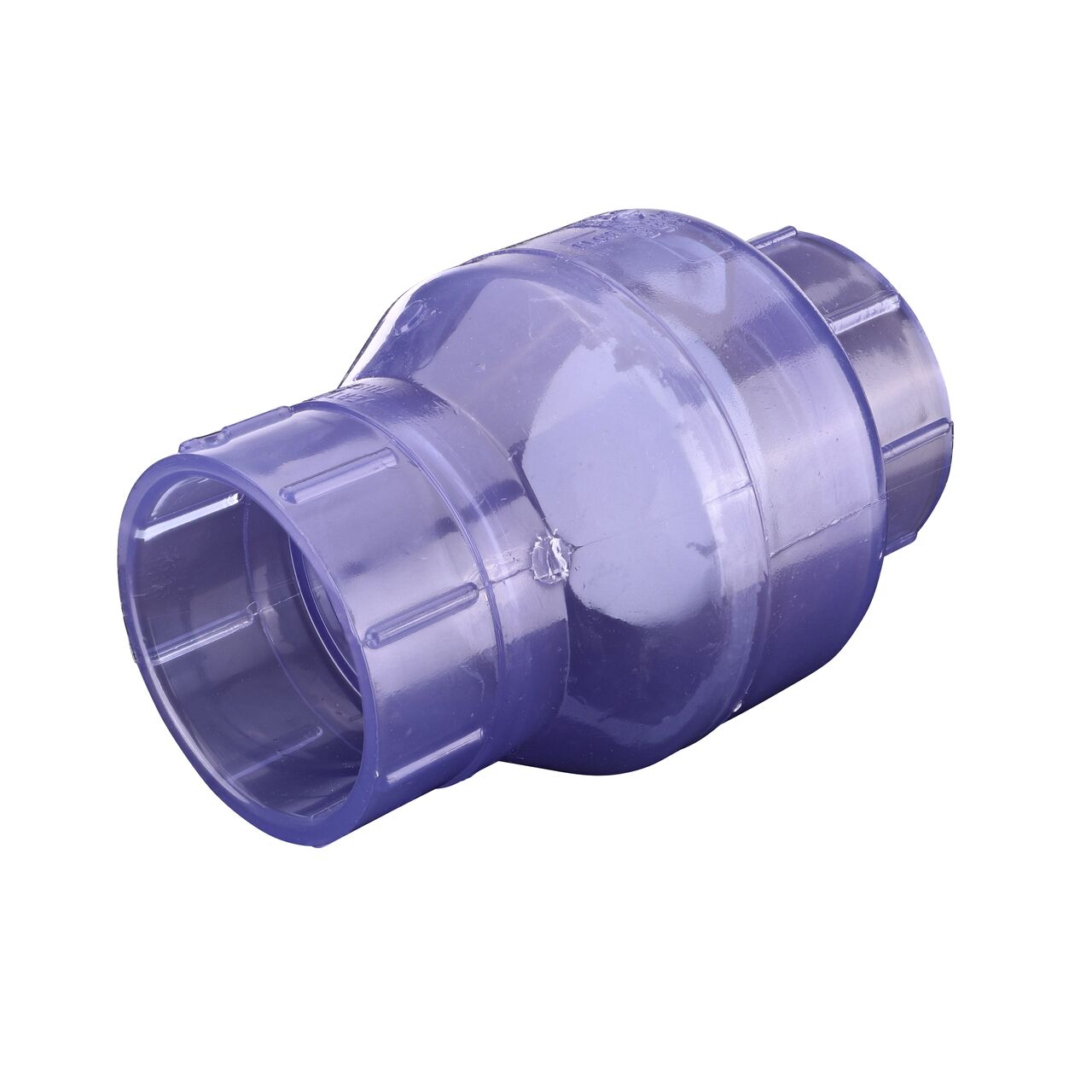 NDS Clear 3 in. slip end by slip end leak-resistant PVC Swing Check Valve (NDS 1520C30) conveys water one-way through pipe and prevents backflow