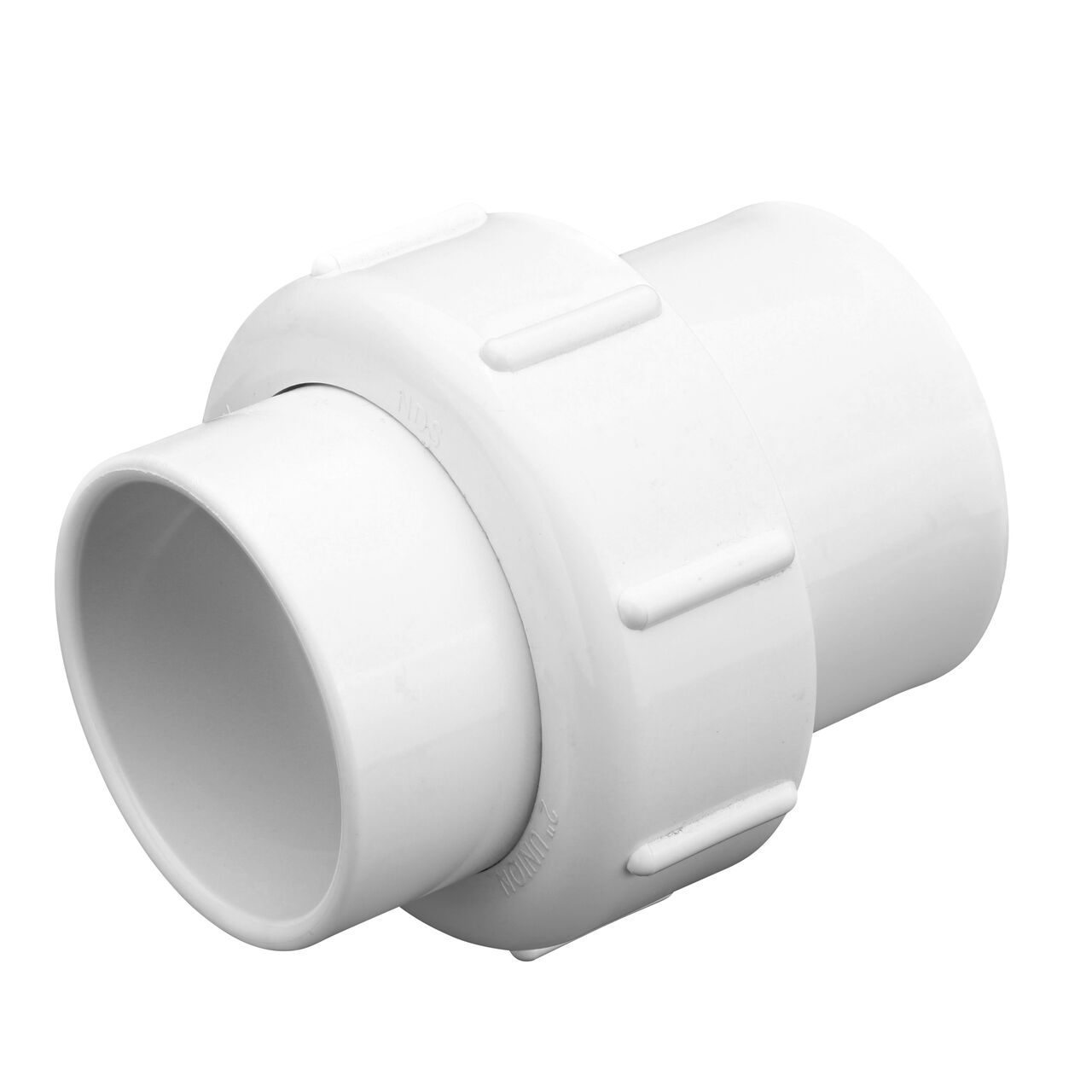 PVC Union Adapter, 2 in. IPS S X Spigot Transitions pipe ends without the need for traditional glued sealant (NDS 1600-20)